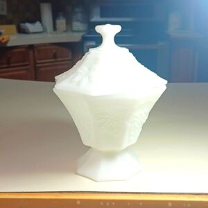Vintage Milk Glass Candy Dish
